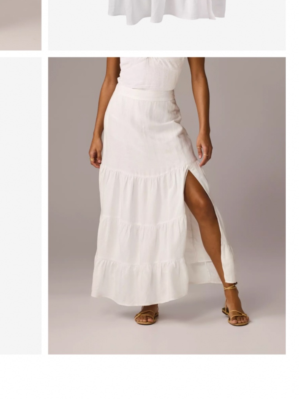 Boston Proper white skirt, elastic waist